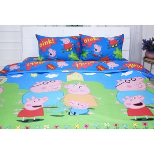 Постільна білизна MirSon Бязь Ranforce Elite 17-0507 Peppa 110х140 (2200004659855) зображення 1