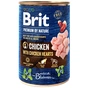 Консерви для собак Brit Premium by Nature курка з курячим серцем 800 г (8595602538546) - зменшене зображення 1