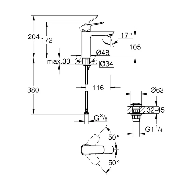 Смеситель Grohe QuickFix 1018330000 - изображение 4