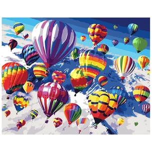 Картина по номерам Strateg Багато різнокольорових повітряних куль 40х50 см (VA-2912) зображення 1