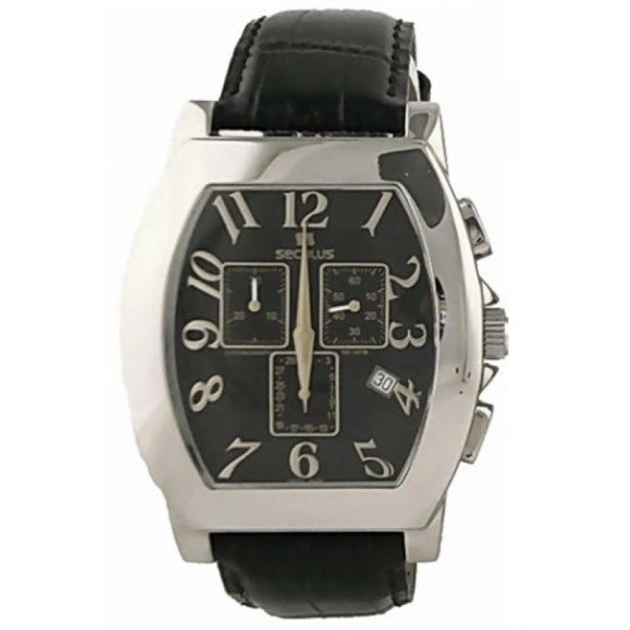 Наручний годинник Seculus 4469.1.816 ss case, black dial, black leather - зображення 1