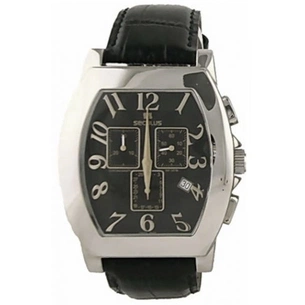 Наручний годинник Seculus 4469.1.816 ss case, black dial, black leather зображення 1