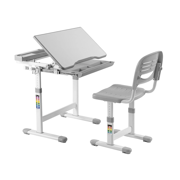 Парта зі стільцем FunDesk Cantare Grey - picture 3