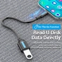 Кабель Vention USB 3.1 Type-C - OTG USB3.0 AF, 0.15 m, Black (CCVBB) - уменьшенное изображение 3
