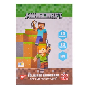 Кольоровий картон Yes односторонній А4 Minecraft 10 аркушів (955455) зображення 1