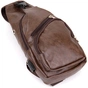 Сумка Vintage Крос боді смарт зі шкірозамінника Коричнева (20572) - зменшене зображення 4