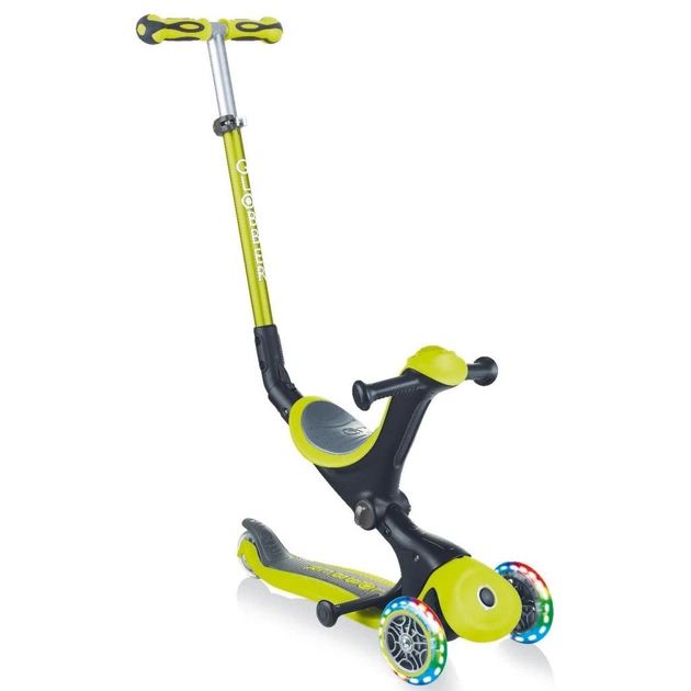 Самокат Globber Go Up Deluxe Lights Led 5 в 1 зелений (646-106) - зображення 1