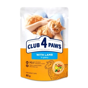 Вологий корм для кішок Club 4 Paws з ягням у соусі 85 г (4820269142558) зображення 1