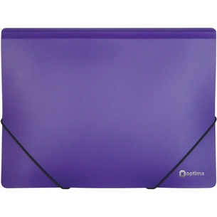 Папка на резинках Optima А4 двоколірна, фіолетова (O30698-12) изображение 1