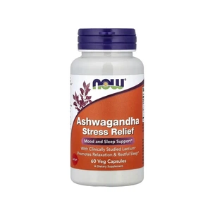 Витаминно-минеральный комплекс Now Foods Ашваганда, Ashwagandha Stress Relief, 60 вегетарианских капсул (NF2375) изображение 1