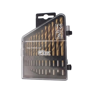 Набір свердл Werk по металу - 13 шт, Титанове покриття (1.5-6.5)х0.5+3.2+4.8мм (63683) зображення 1