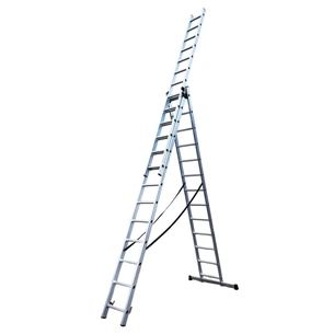 Драбина GTM 3-секції, розкладна, 3*13сх. 3,53-8,93м (KME313) зображення 1