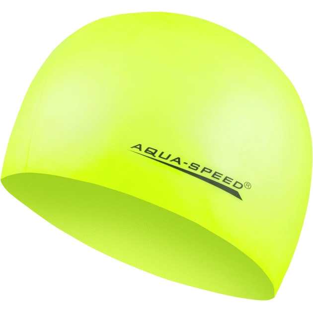 Шапка для плавания Aqua Speed Mega 100-18 жовтий Уні OSFM (5908217635501) - изображение 1