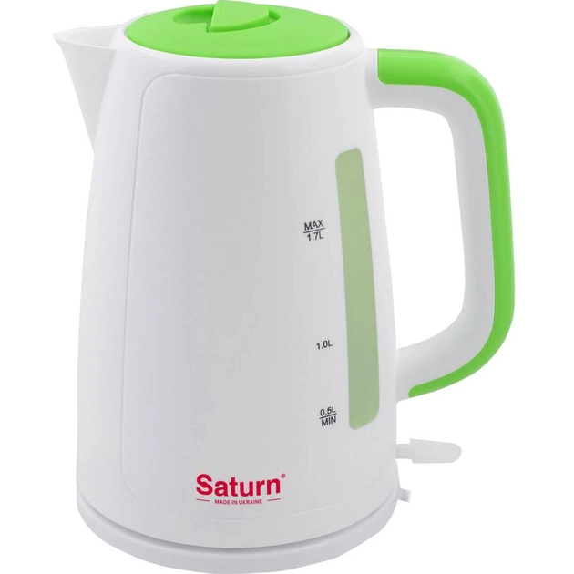 Електрочайник Saturn ST-EK8435 White/LGreen - изображение 1