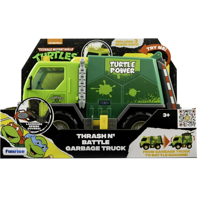 Игровой набор Funrise TMNT Черепашки-Ниндзя классические Боевой мусоровоз со светом и звуком (71045) - изображение 1