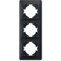 Рамка Videx BINERA чорний графіт 3 поста (VF-BNFR3V-BG) - зменшене зображення 1