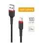 Дата кабель USB 2.0 AM to Lightning 1.0m 2.4А black ColorWay (CW-CBUL064-BK) - уменьшенное изображение 1