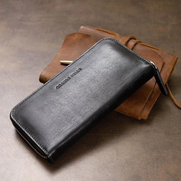 Кошелек Grande Pelle На молнии Черный (11562) - изображение 11