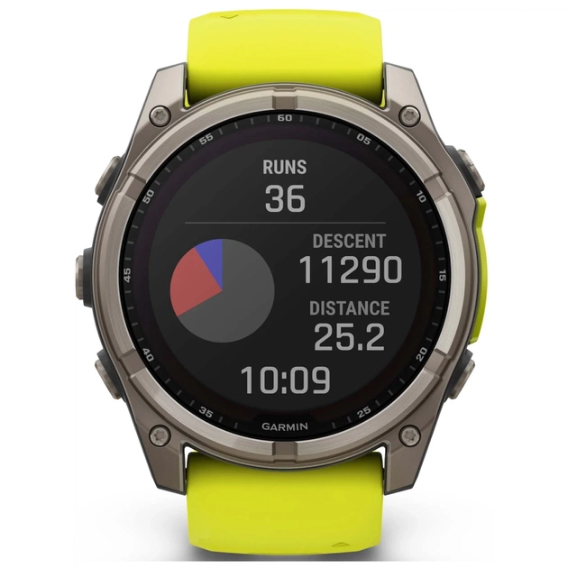 Смарт-годинник Garmin fenix 8 51mm,Saph Solar, BareTi/Graphite,AmpYe/GrphBnd (010-02907-21) - picture 7