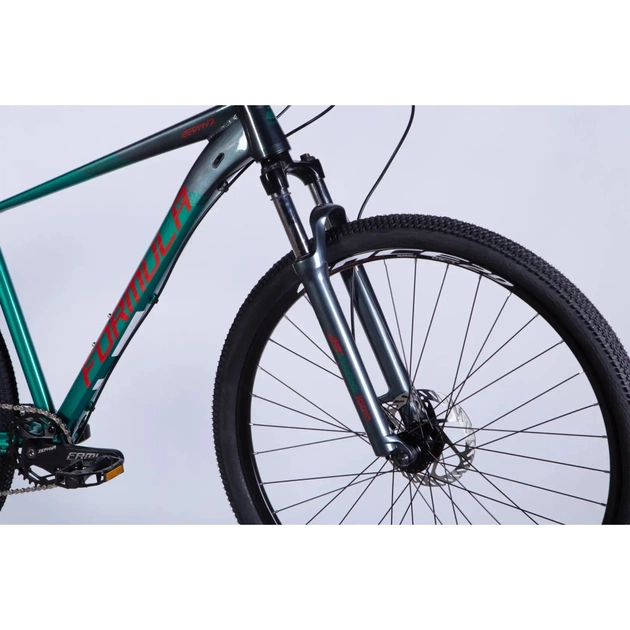Велосипед Formula 29" ZEPHYR 1.0 HDD рама-19" AL 2026 темно-сріблястий з зеленим (OPS-FR-29-449) - изображение 4