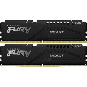 Модуль пам'яті для комп'ютера DDR5 32GB (2x16GB) 4800 MHz Beast Black Kingston Fury (ex.HyperX) (KF548C38BBK2-32) зображення 1