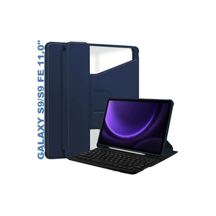 Чохол до планшета BeCover Keyboard 360° Rotatable Samsung Tab S9 (SM-X710/SM-X716)/S9 FE (SM-X510/SM-X516B) 11.0" Deep Blu (710427) зображення 1
