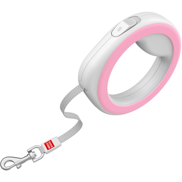 Повідець для собак WAUDOG R-leash світловідбиваюча стрічка XS-M до 40 кг 2.9 м рожевий (81277) - picture 3
