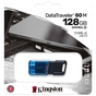 USB флеш накопитель Kingston DataTraveler 80 M Blue/Black (DT80M/128GB) - уменьшенное изображение 4