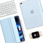Чохол до планшета BeCover Tri Fold Hard Apple iPad Air 5 (2022) 10.9" Light Blue (709663) - зменшене зображення 5