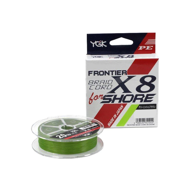 Шнур YGK Frontier Braid Cord X8 150m Green 2.0/0.235mm 30lb/13.5kg (5545.02.99) - изображение 1