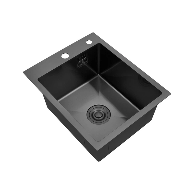 Мийка кухонна Kroner PVD Schwarze-4050HM (CV035374) - зображення 3