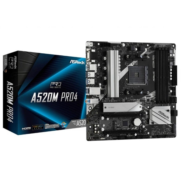 Материнська плата ASRock A520M PRO4 - зображення 1