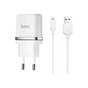 Зарядний пристрій HOCO C11 charger set (iP cable) White (6957531047735) - зменшене зображення 1
