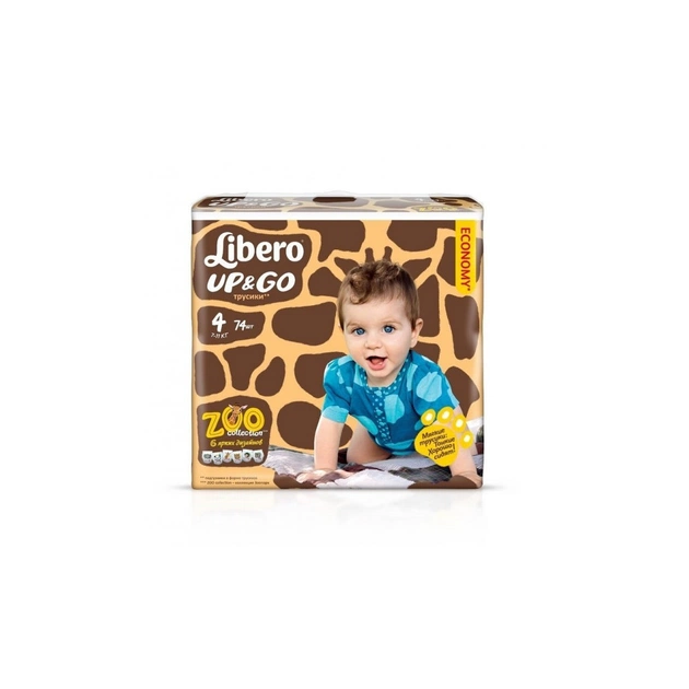 Підгузки Libero Up&Go 4 (7-11 кг) 74 шт (7322540591828) - изображение 1