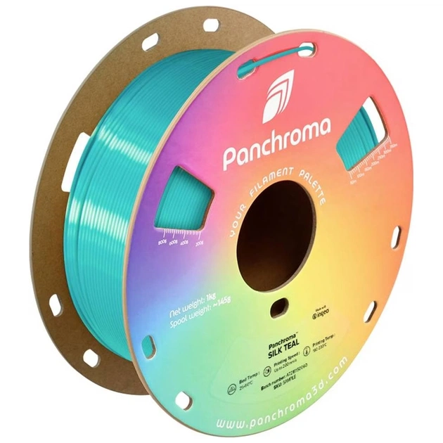 Пластик для 3D-принтера Polymaker PLA PANCHROMA SILK 1,75mm 1kg TEAL (CA03019) - изображение 1
