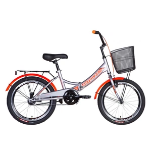 Велосипед Formula 20" SMART рама-13" 2021 багажник + кошик Silver/Orange (OPS-FR-20-064) зображення 1