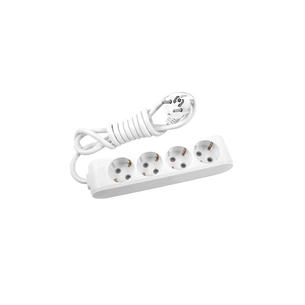 Мережевий подовжувач Panasonic X-tendia із заземленням 4 розетки, 2м (WLTB04422GR-UA) зображення 1