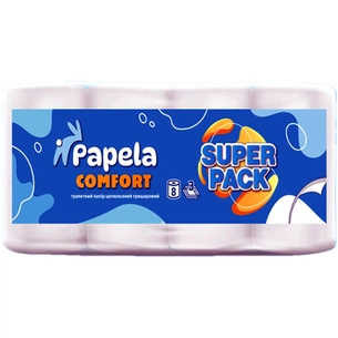 Туалетний папір Papela Comfort 3 шари 8 рулонів (4820270940280) зображення 1