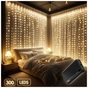Гірлянда ColorWay Штора завіса 3 x 3 м 300 LED USB теплий колір (CW-GW-300L33U) - зменшене зображення 2