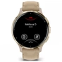 Смарт-годинник Garmin Venu 3S, Fr. Gray + Soft Gold, Leather, GPS (010-02785-55) - зменшене зображення 2