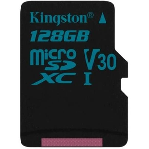 Карта пам'яті Kingston 128GB microSD class 10 UHS-I U3 Canvas Go (SDCG2/128GBSP) зображення 1