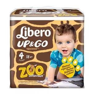Підгузки Libero Up&Go 4 7-11кг 18шт (7322540599947) зображення 1