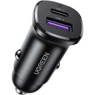 Зарядний пристрій Ugreen 2xUSB 30W (USB-A + USB-C) QC 4.0 Сіра (EC305) (25845) зображення 1