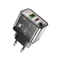 Зарядний пристрій HOCO N34 Dazzling dual-port Black (6931474799166) - зменшене зображення 2