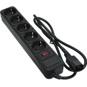 Мережевий фільтр живлення Patron 1 m3*1mm2 (SP-1053U) 5 розеток BLACK (EXT-PN-SP-1053U) зображення 1