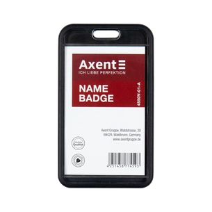 Бейдж Axent чохол SoftTouch матовий, 54х85мм ,чорний (4550V-01-A) зображення 1