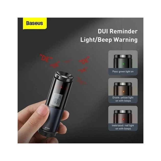 Алкотестер Baseus Digital Alcohol Tester Black (CRCX-01) - зображення 10