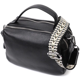 Сумка Vintage З натуральної шкіри Чорна (22343) зображення 1