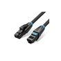 Патч-корд 10м, UTP cat 6 RJ-45 flat black Vention (IBJBL) - зменшене зображення 1