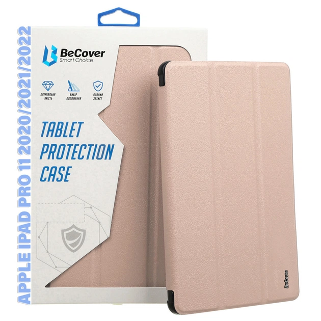 Чохол до планшета BeCover Tri Fold Hard TPU Apple iPad Pro 11 2020/2021/2022 Pink (711113) - зображення 1